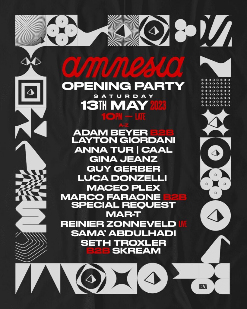 Amnesia Ibiza Reveals Incredible Lineup for 2023 Opening