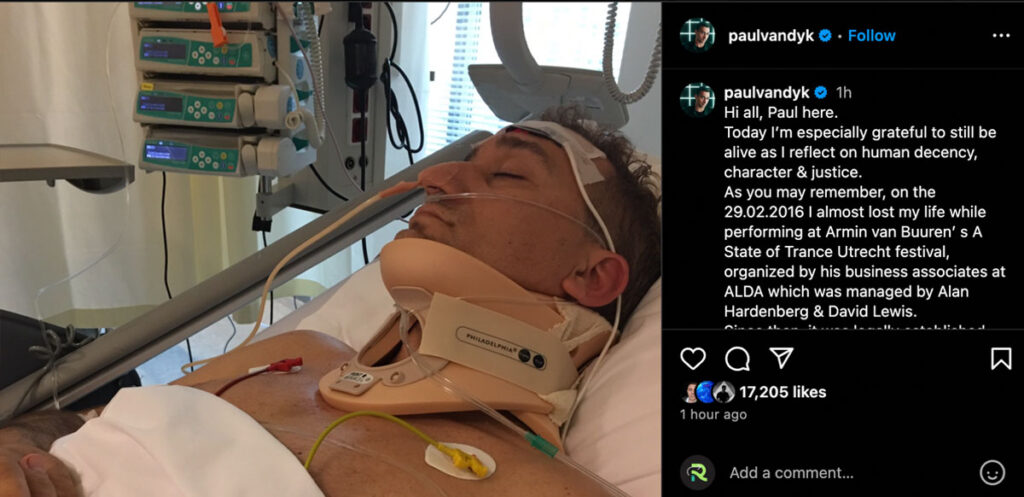 Paul van Dyk's Saga of Survival Against Event Industry Negligence. Pau's post on Instagram