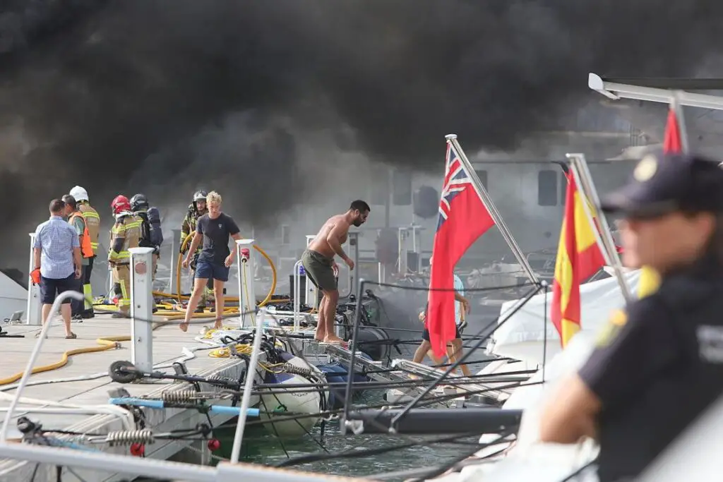 Massive Yacht Fire In Ibiza Port Sends Flames Over Marina Ibiza
